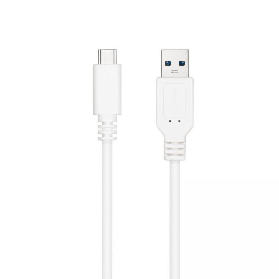 Cable USB 3.1 Tipo-C Nanocable 10.01.4000-W/ USB Tipo-C Macho - USB Macho/ 50cm/ Blanco
