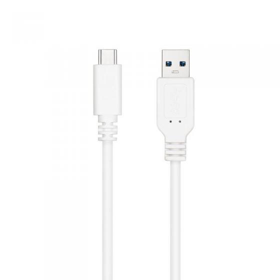 Cable USB 3.1 Tipo-C Nanocable 10.01.4001-W/ USB Tipo-C Macho - USB Macho/ 10Gbps/ 1m/ Blanco
