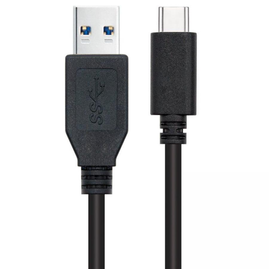Cable USB 3.1 Tipo-C Nanocable 10.01.4002/ USB Tipo-C Macho - USB Macho/ 10Gbps/ 2m/ Negro