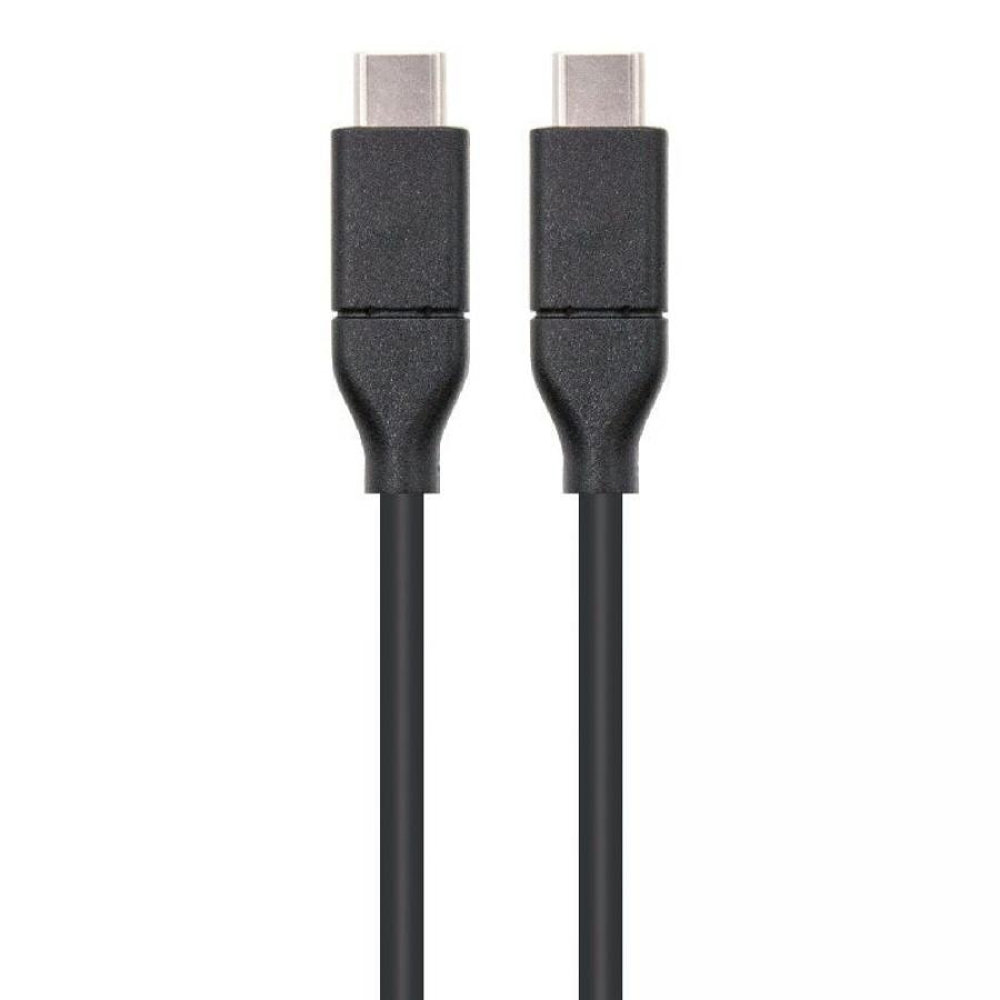 Cable USB 3.1 Nanocable 10.01.4101/ USB Tipo-C Macho - USB Tipo-C Macho/ 1m/ Negro