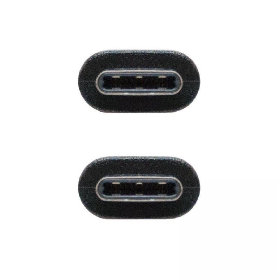 Cable USB 3.1 Nanocable 10.01.4101/ USB Tipo-C Macho - USB Tipo-C Macho/ 1m/ Negro
