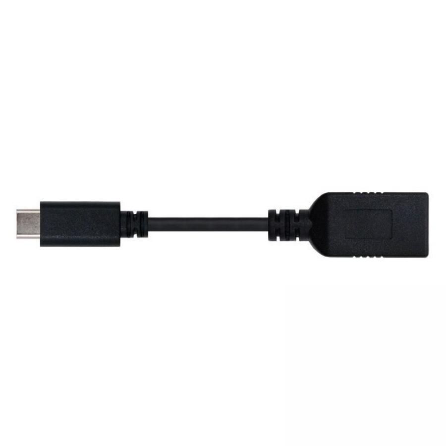 Cable USB 3.1 Nanocable 10.01.4201/ USB Tipo-C Macho - USB Hembra/ 15cm/ Negro