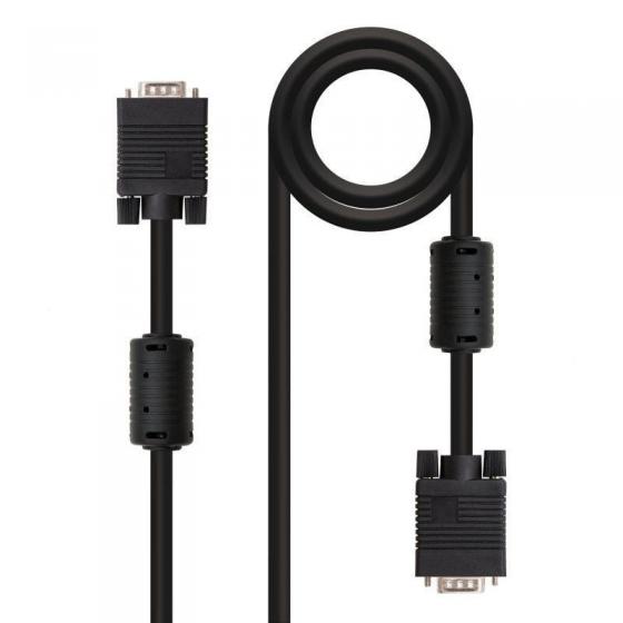 Cable SVGA Nanocable 10.15.0102 VGA Macho - VGA Macho 1.8m Negro
