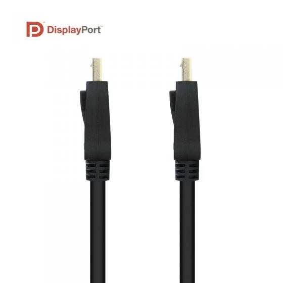 Cable DisplayPort 1.4 8K Nanocable 10.15.2502/ DisplayPort Macho - DisplayPort Macho/ 2m/ Certificado/ Negro