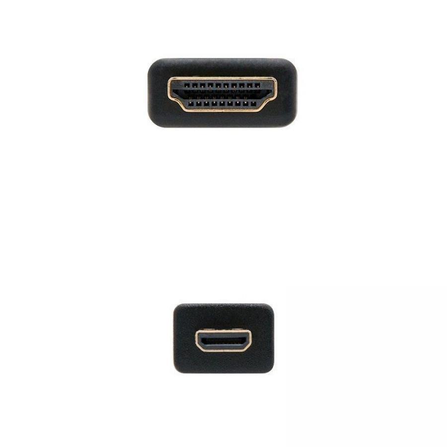Cable Micro HDMI Nanocable 10.15.3502/ HDMI Macho - Micro HDMI Macho/ 1.8m/ Negro