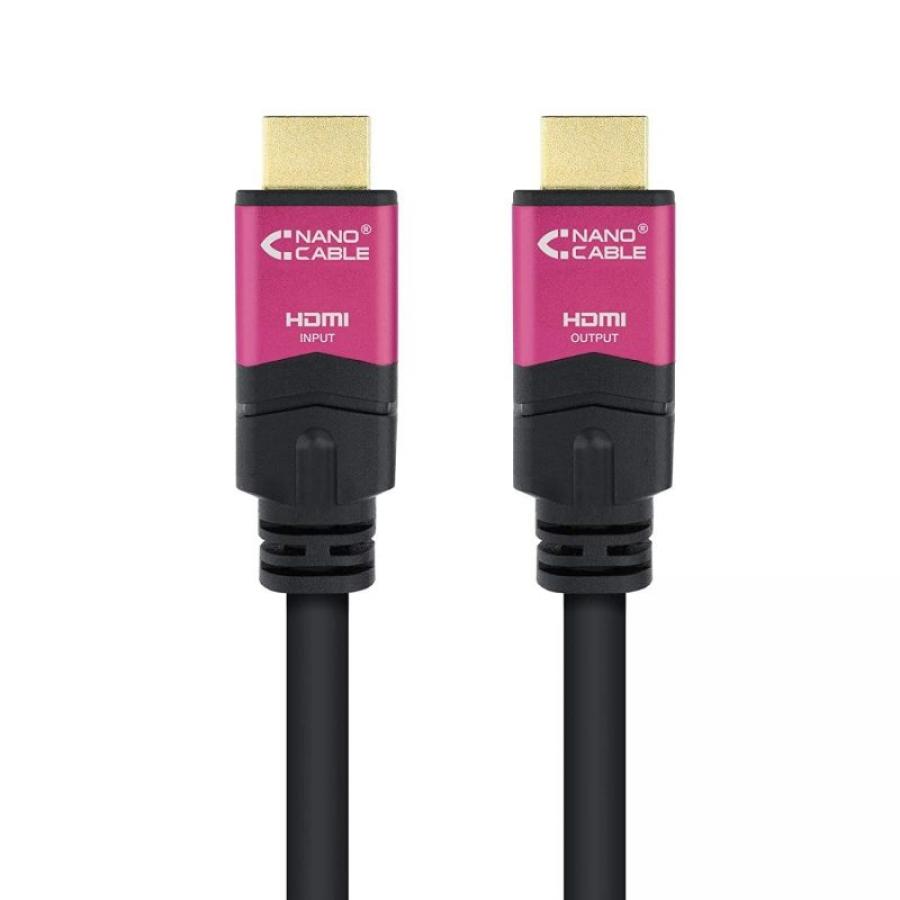 Cable HDMI 2.0 4K Nanocable 10.15.3715/ HDMI Macho - HDMI Macho/ 15m/ Negro