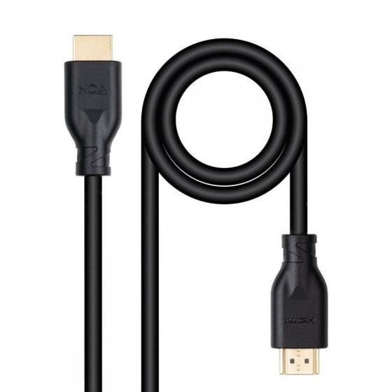 Cable HDMI 2.0 CCS Nanocable 10.15.3900/ HDMI Macho - HDMI Macho/ 50cm/ Negro