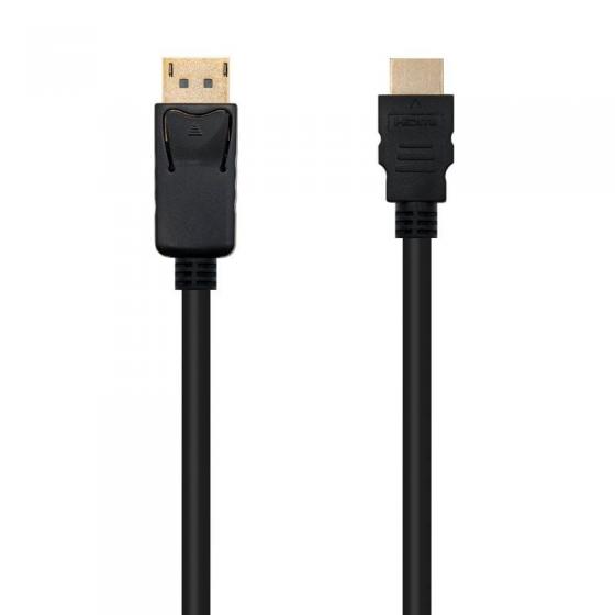 Cable Conversor Nanocable 10.15.4300 Displayport Macho - HDMI Macho 0.5m Negro