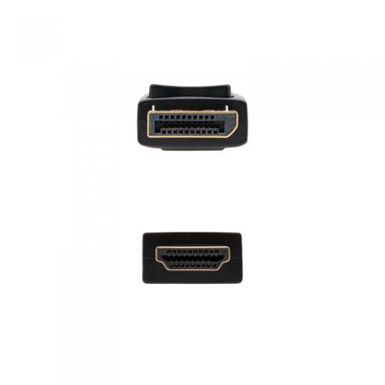 Cable Conversor Nanocable 10.15.4300/ Displayport Macho - HDMI Macho/ 50cm/ Negro