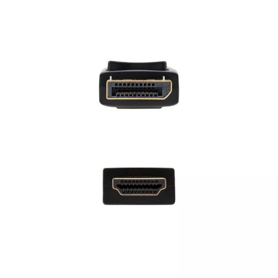 Cable Conversor Nanocable 10.15.4300/ Displayport Macho - HDMI Macho/ 50cm/ Negro