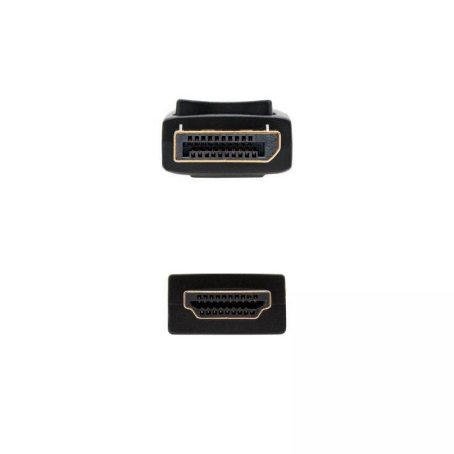 Cable Conversor Nanocable 10.15.4301/ Displayport Macho - HDMI Macho/ 1m/ Negro
