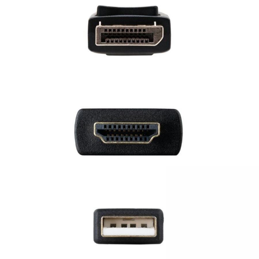 Cable Conversor Nanocable 10.15.4352/ HDMI Macho - DisplayPort Macho/ 1.8m/ Negro