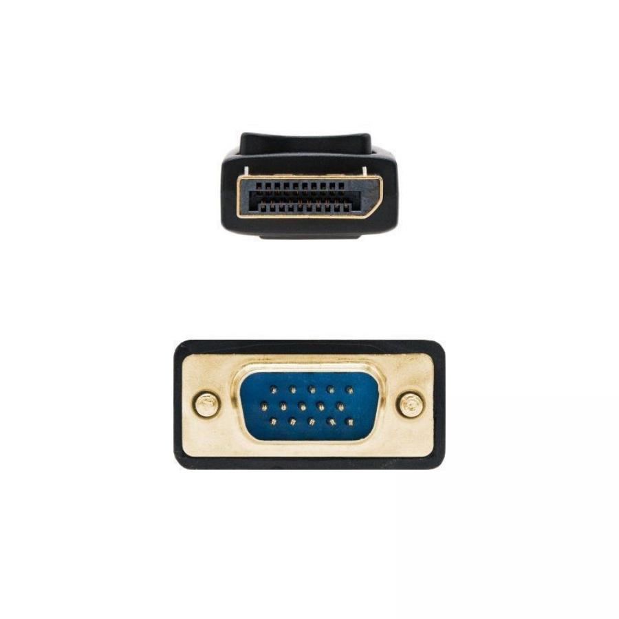Cable Conversor Nanocable 10.15.4401/ DisplayPort Macho - VGA Macho/ 1m/ Negro