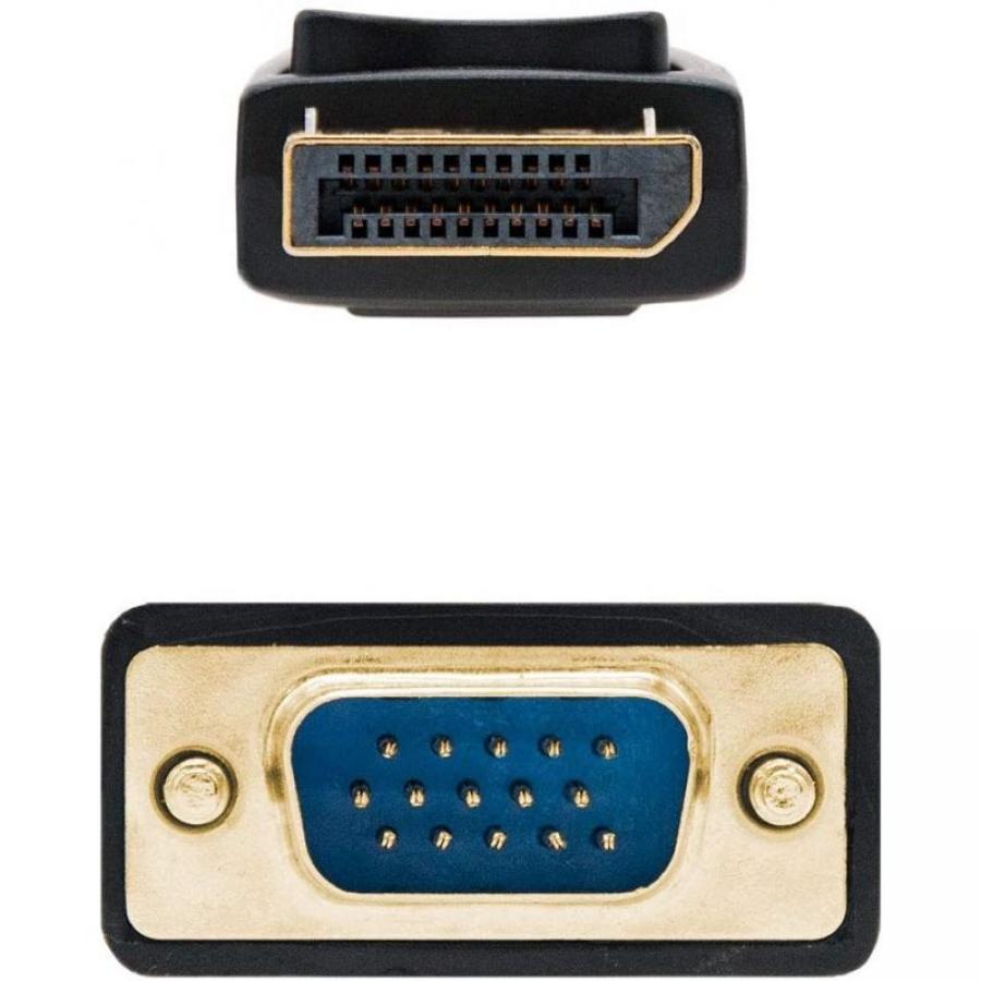 Cable Conversor Nanocable 10.15.4402/ DisplayPort Macho - VGA Macho/ 2m/ Negro