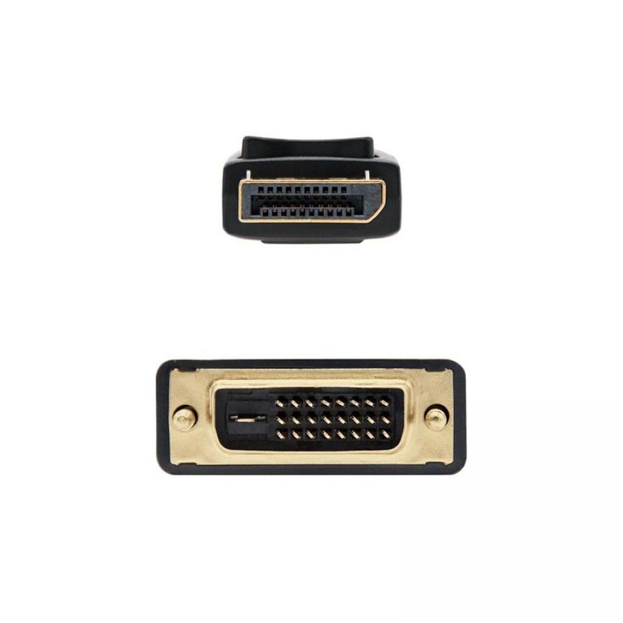 Cable Conversor Nanocable 10.15.4502/ DisplayPort Macho - DVI Macho/ 2m/ Negro