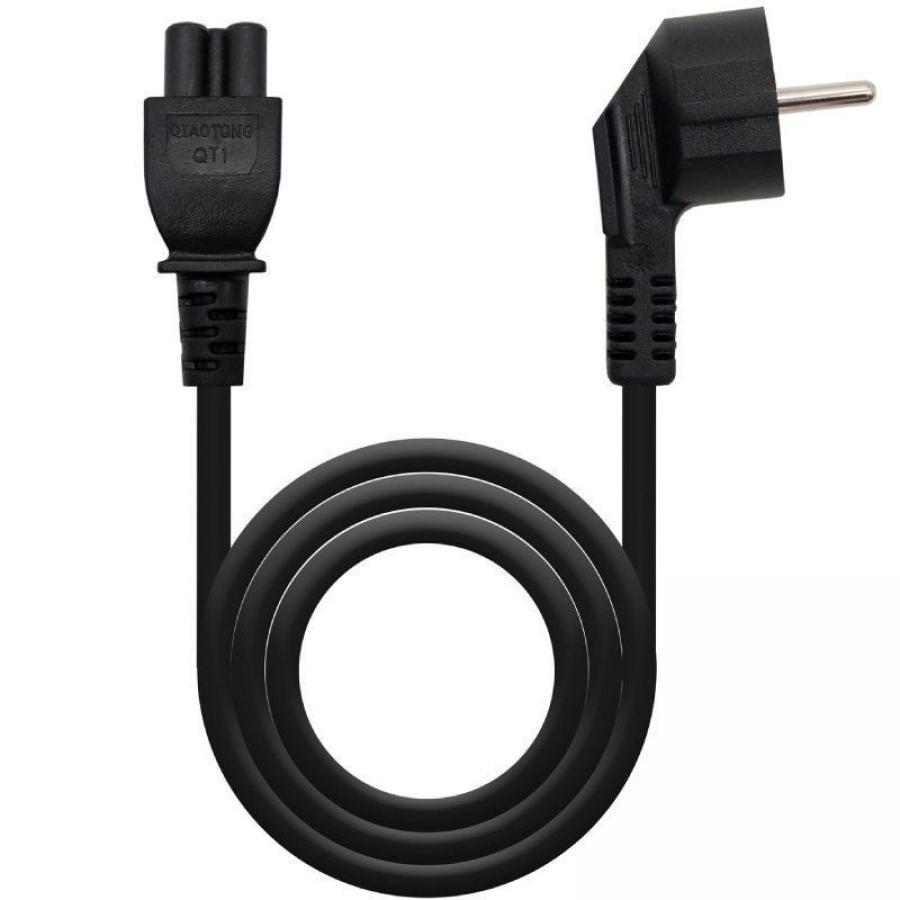 Cable Alimentación Trébol Nanocable 10.22.0302-L200/ Schuko Macho - C5 Hembra/ 2m/ Negro