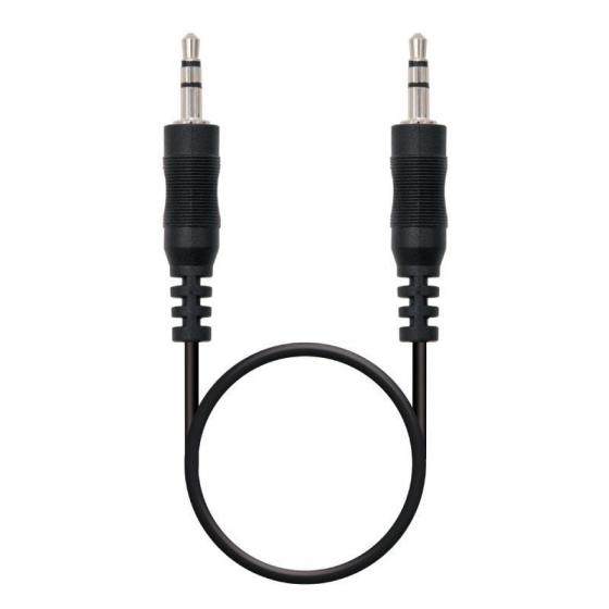 Cable Estéreo Nanocable 10.24.0100/ Jack 3.5 Macho - Jack 3.5 Macho/ 30cm/ Negro
