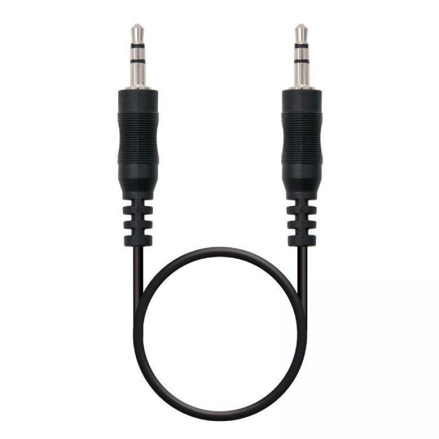Cable Estéreo Nanocable 10.24.0120/ Jack 3.5 Macho - Jack 3.5 Macho/ 20m/ Negro