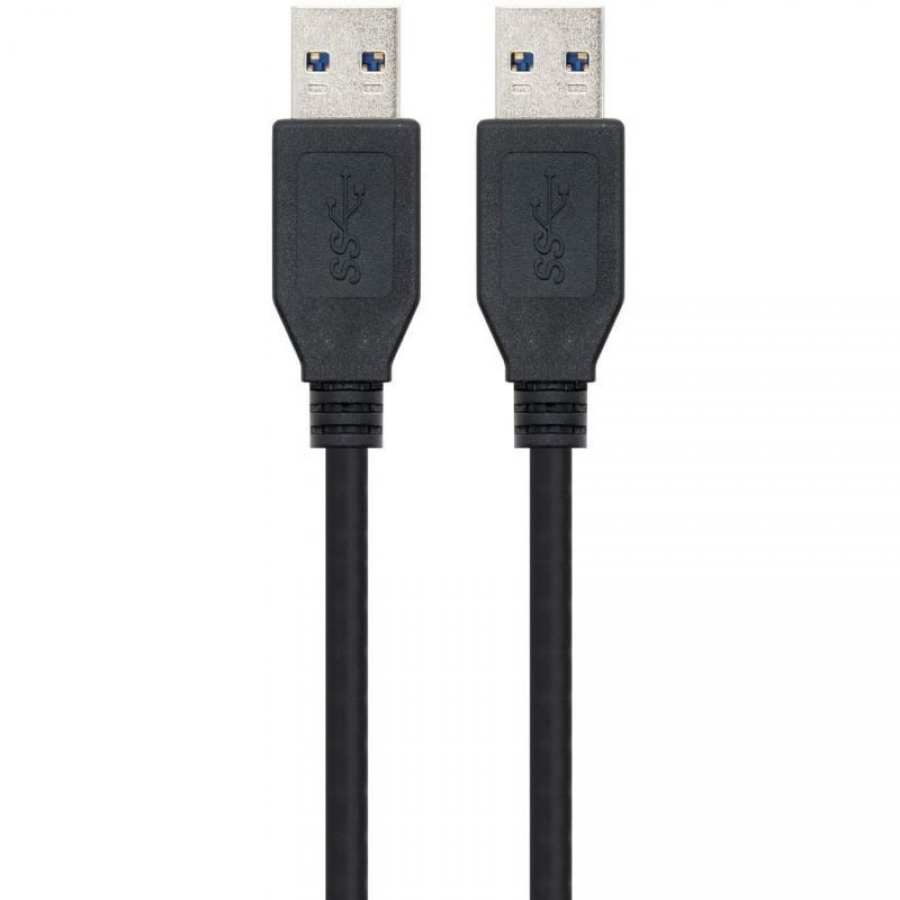 Cable USB 3.0 Nanocable 10.01.1002-BK/ USB Macho - USB Macho/ 5Gbps/ 2m/ Negro
