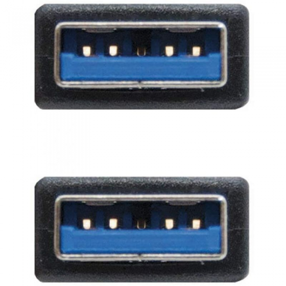 Cable USB 3.0 Nanocable 10.01.1002-BK/ USB Macho - USB Macho/ 5Gbps/ 2m/ Negro