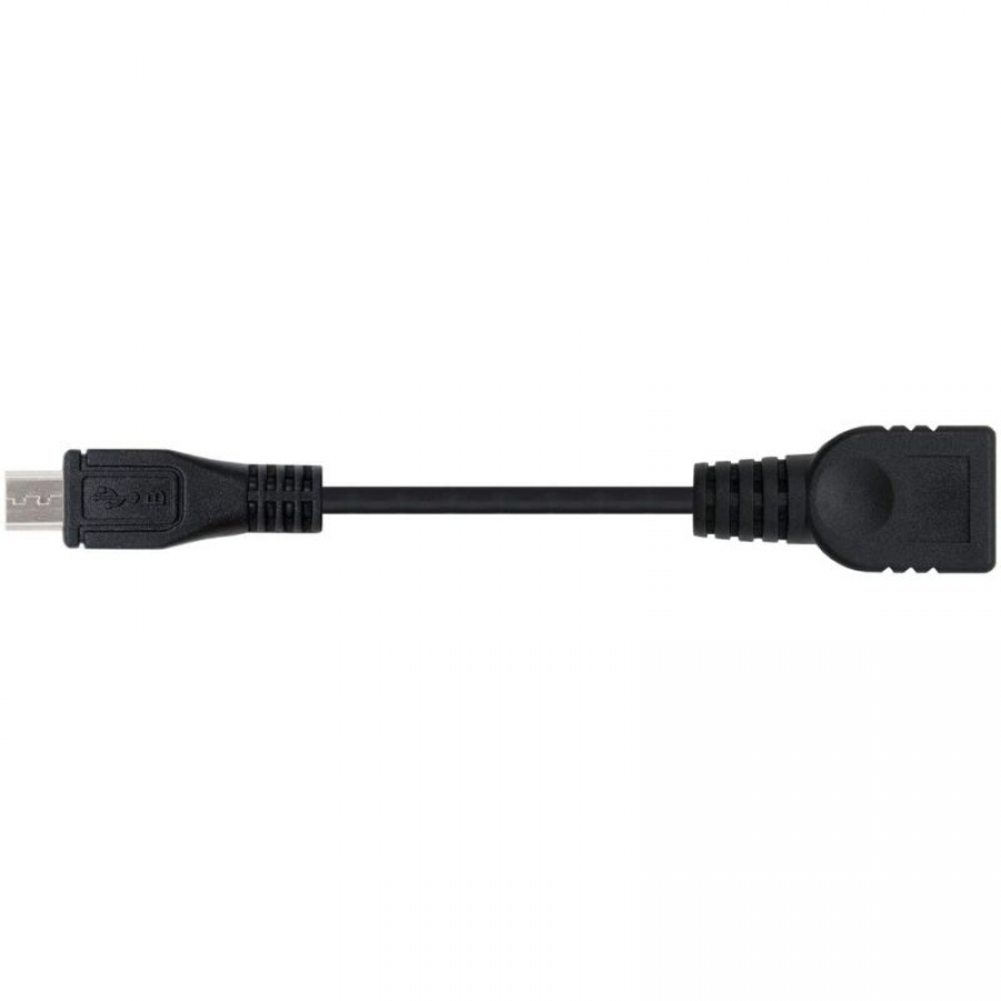 Cable USB 2.0 Nanocable 10.01.3500/ MicroUSB Macho - USB Hembra/ 15cm/ Negro