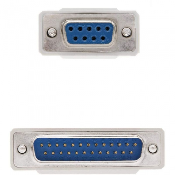 Cable Serie NULL Modem Nanocable 10.14.0802/ DB9 Hembra - DB25 Macho/ 1.8m/ Beige