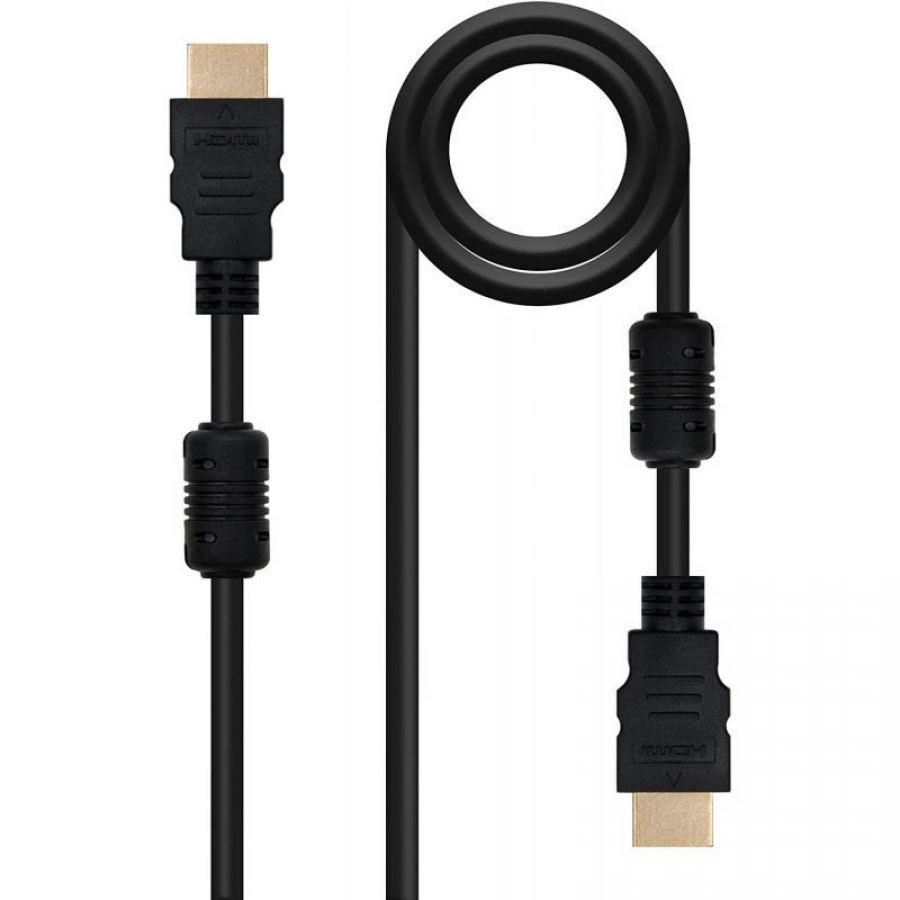 Cable HDMI 1.4 Nanocable 10.15.1810/ HDMI Macho - HDMI Macho/ 10m/ Negro