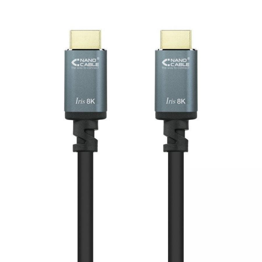 Cable HDMI 2.1 8K Nanocable 10.15.8002/ HDMI Macho - HDMI Macho/ 2m/ Negro