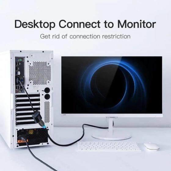 Conversor Vention ACNBB/ VGA Macho - HDMI Hembra/ 15cm/ Negro