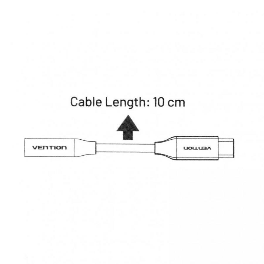 Conversor Vention BIHBA/ Jack 3.5 Hembra - USB Tipo-C Macho/ 10cm/ Negro