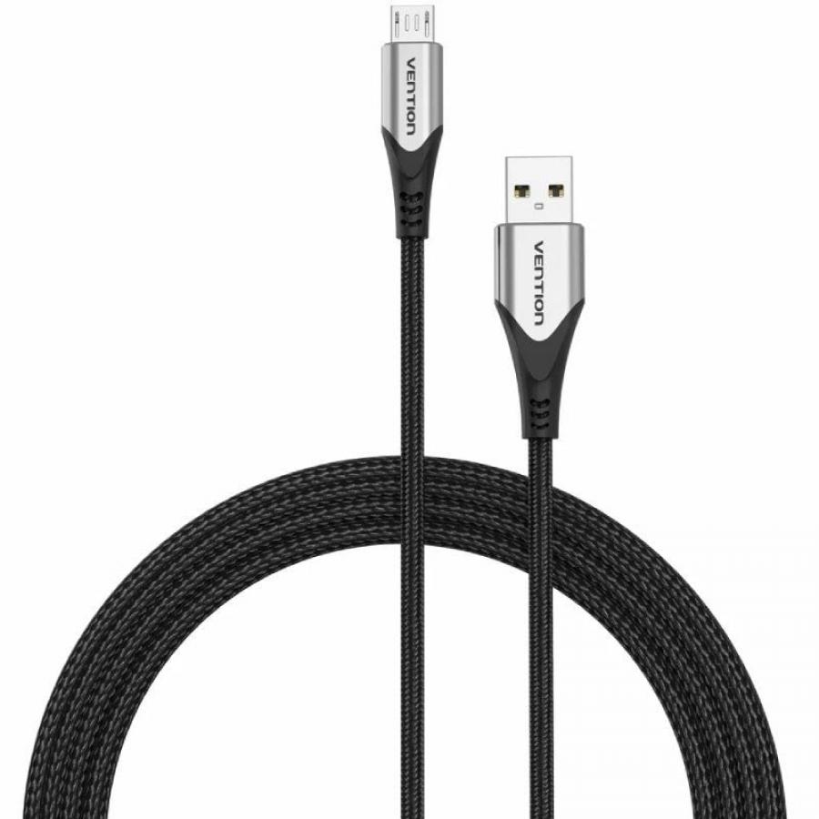 Cable USB 2.0 Vention COAHH/ microUSB Macho - USB Macho/ 480Mbps/ 2m/ Gris