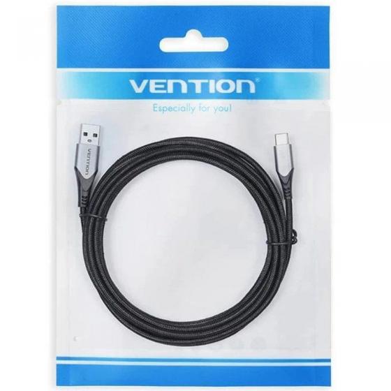 Cable USB 2.0 Tipo-C Vention COKBG/ USB Macho - USB Tipo-C Macho/ 480Mbps/ 1.5m/ Gris