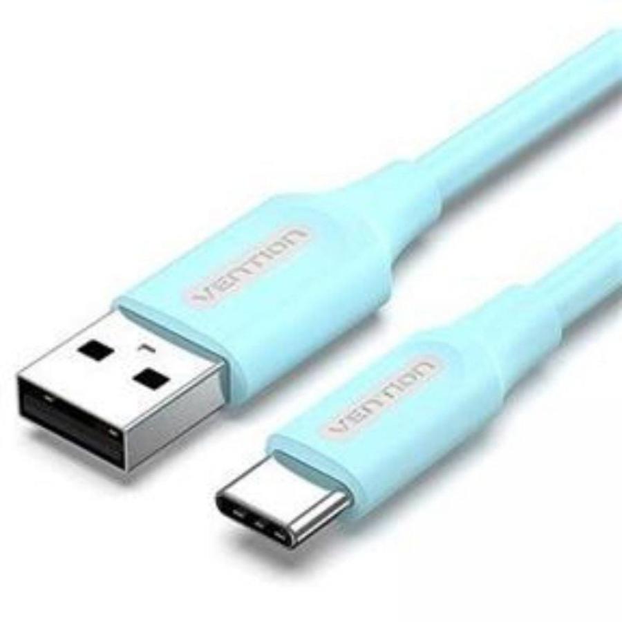 Cable USB 2.0 Tipo-C Vention COKSH/ USB Tipo-C Macho - USB Macho/ Hasta 60W/ 480Mbps/ 2m/ Azul