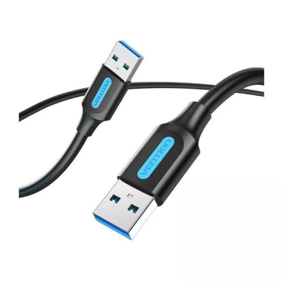 Cable USB 3.0 Vention CONBH/ USB Macho - USB Macho/ 5Gbps/ 2m/ Negro
