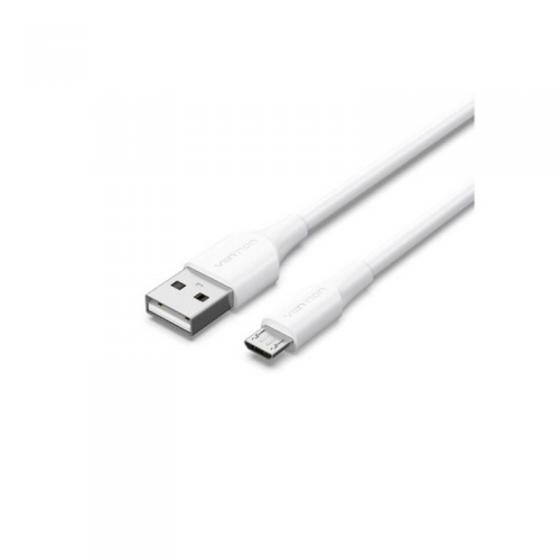 Cable USB 2.0 Vention CTIWG/ USB Macho - MicroUSB Macho/ Hasta 60W/ 480Mbps/ 1.5m/ Blanco