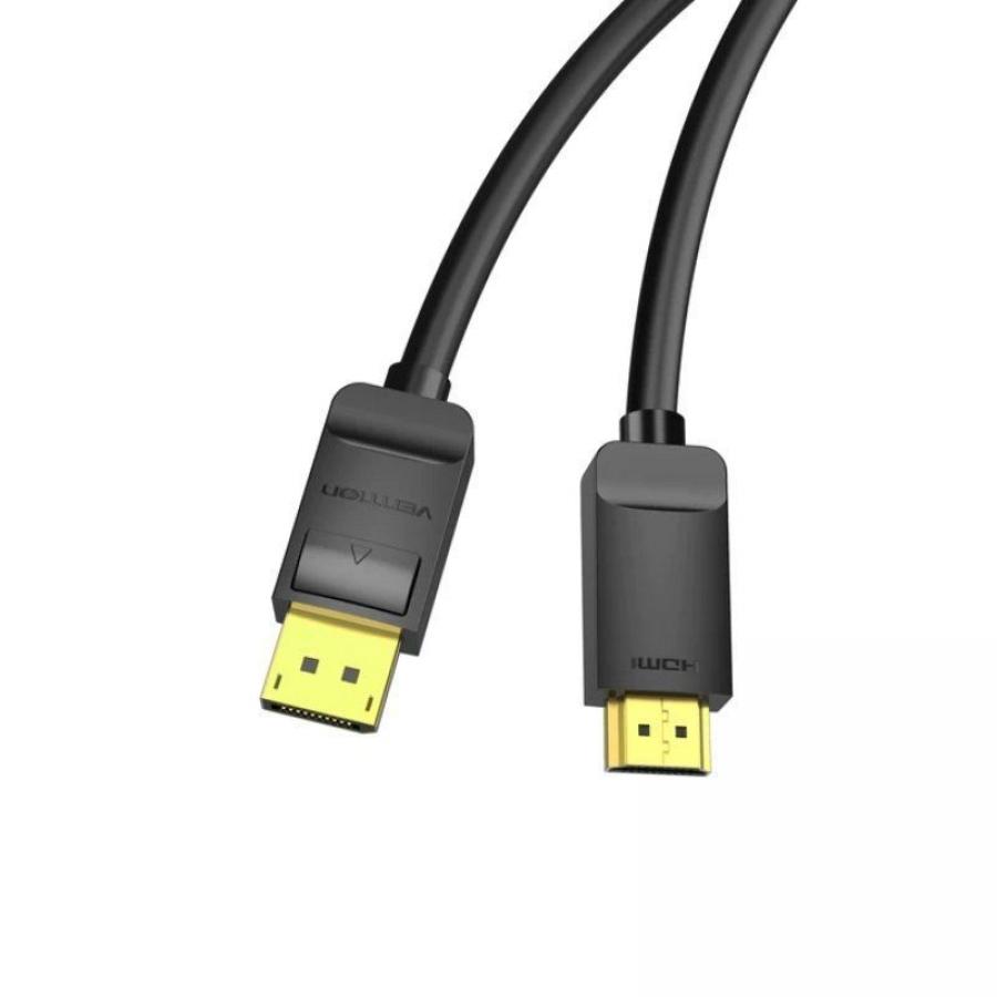 Cable Conversor Vention HADBG/ Displayport Macho - HDMI Macho/ 1.5m/ Negro
