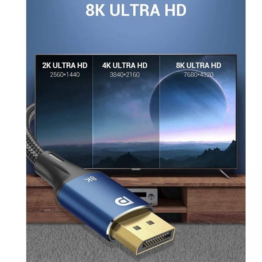 Cable DisplayPort 1.4 8K Vention HCELG/ DisplayPort Macho - DisplayPort Macho/ 1.5m/ Azul