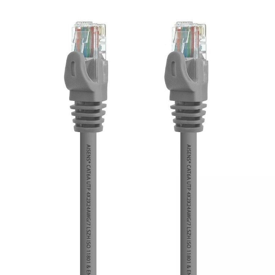 Cable de Red RJ45 UTP Aisens A145-0324 Cat.6A/ 25cm/ Gris
