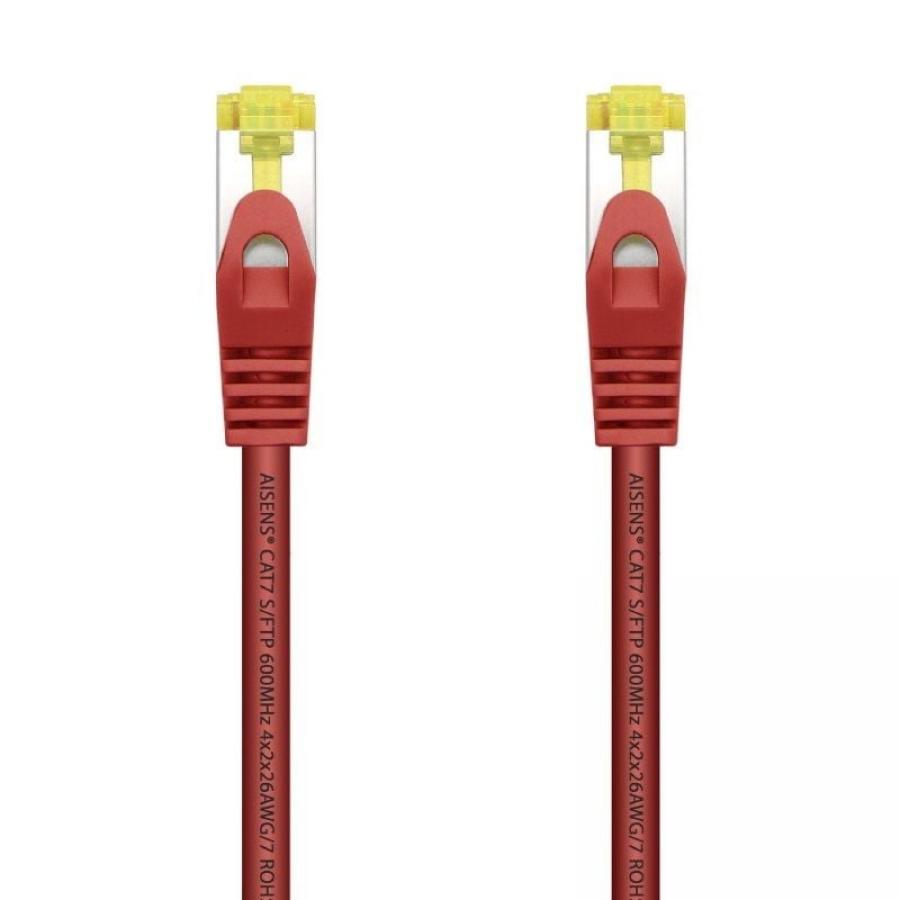 Cable de Red RJ45 SFTP Aisens A146-0469 Cat.7/ 50cm/ Rojo
