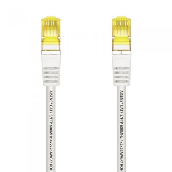 Cable de Red RJ45 SFTP Aisens A146-0490 Cat.7/ 1m/ Blanco
