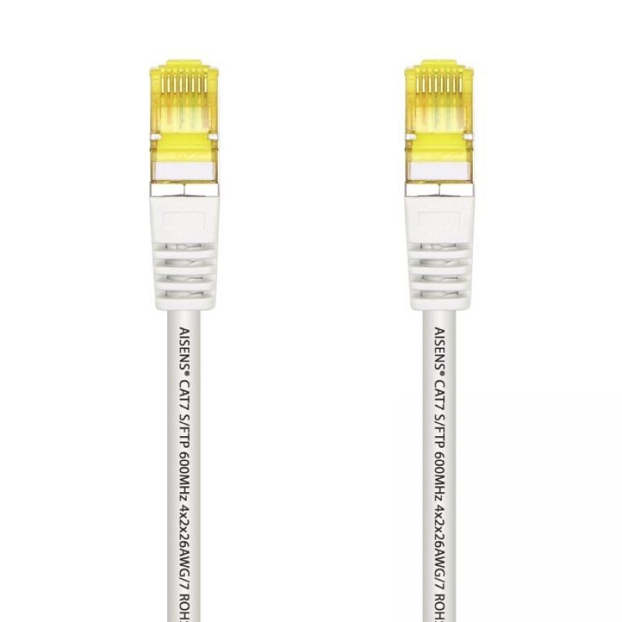 Cable de Red RJ45 SFTP Aisens A146-0490 Cat.7/ 1m/ Blanco