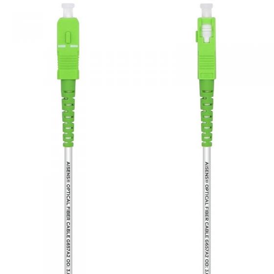 Cable de Fibra Óptica G657A2 3.0 Aisens A152-0499/ LSZH/ 15m/ Blanco