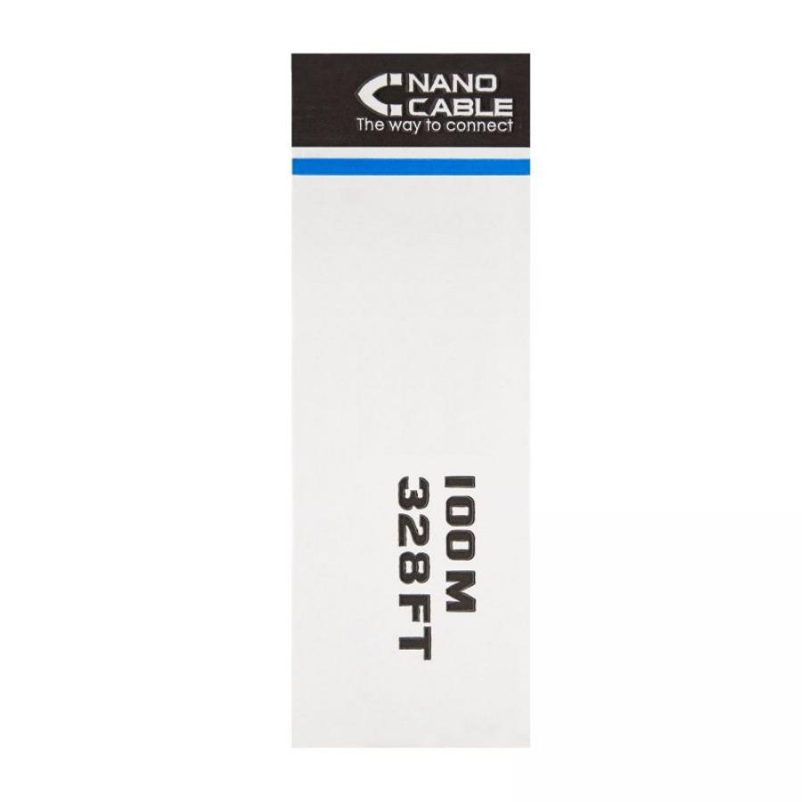 Bobina de Cable RJ45 UTP Nanocable 10.20.0302-FLEX Cat.5e/ 100m/ Gris