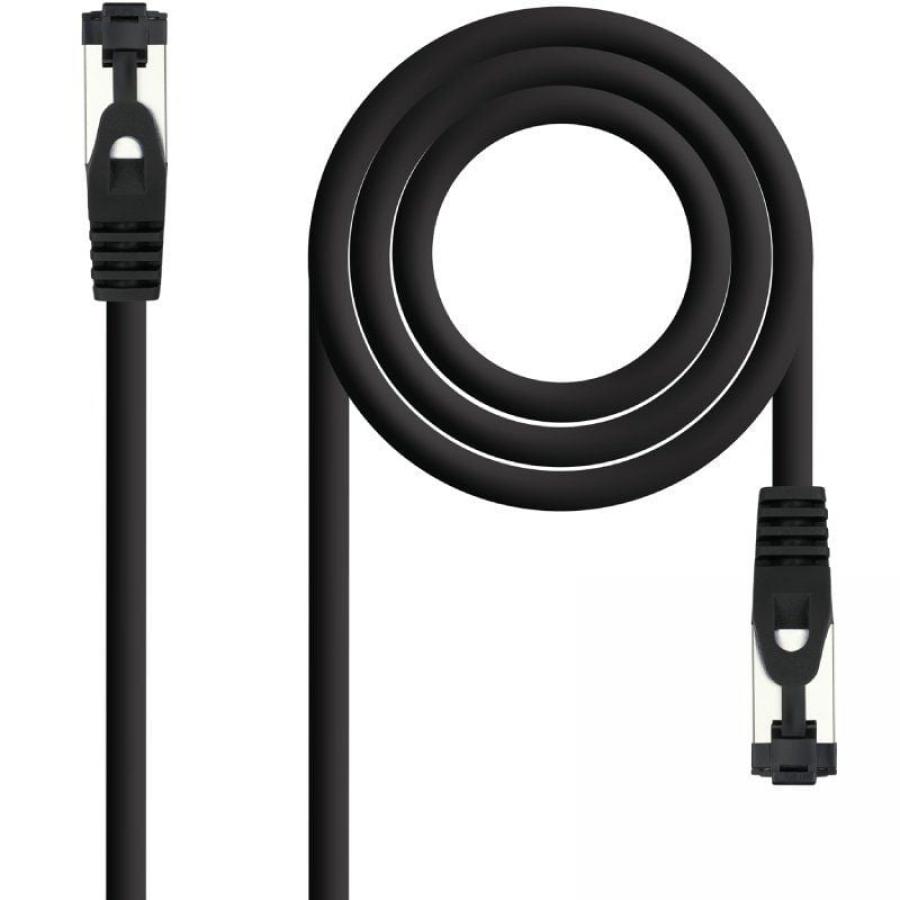 Cable de Red RJ45 SSTP Nanocable 10.20.2000-L25-BK Cat.8.1/ 25cm/ Negro
