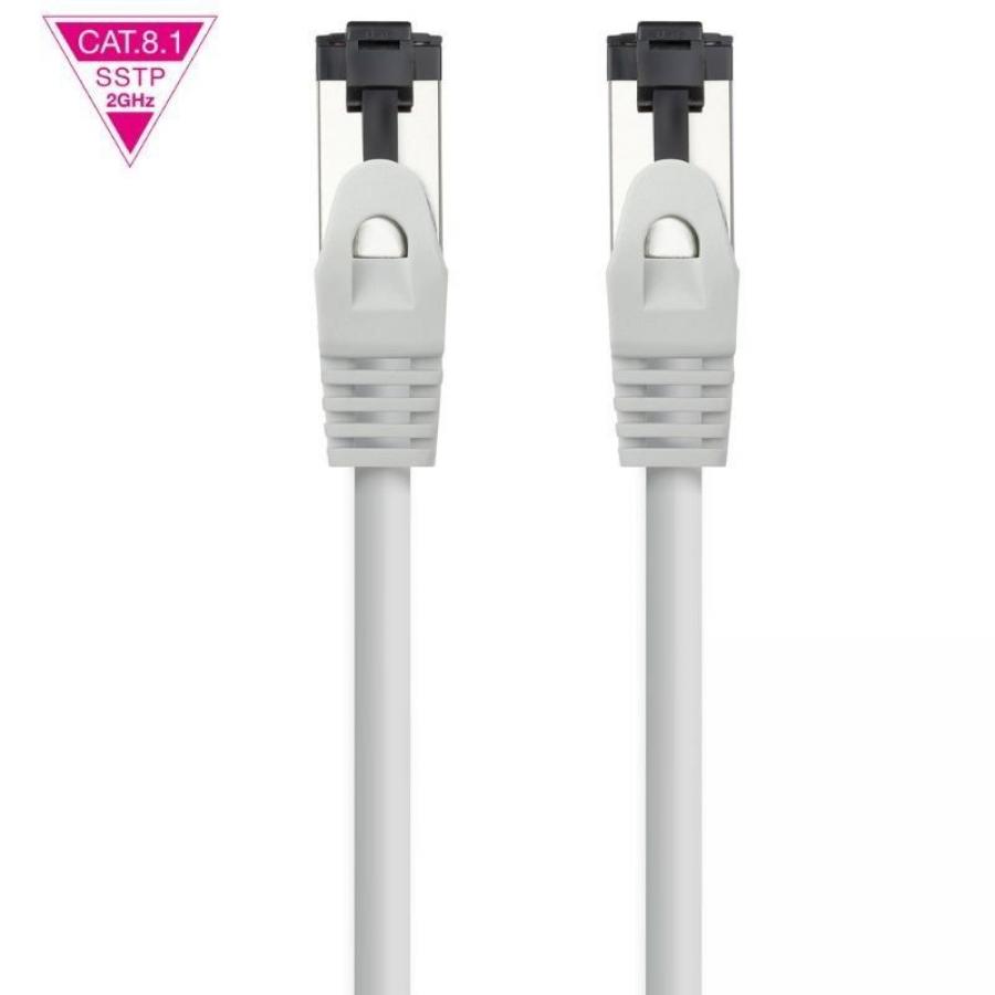 Cable de Red RJ45 SSTP Nanocable 10.20.2010 Cat.8.1/ 10m/ Gris