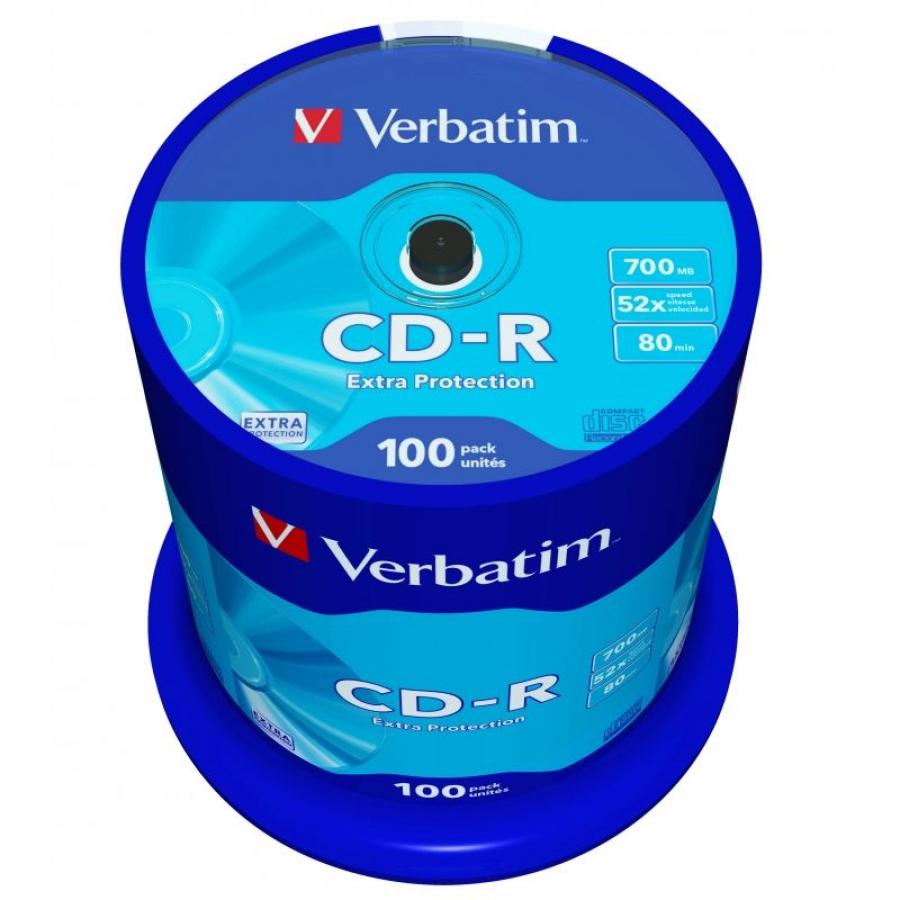 CD-R Verbatim Datalife 52X/ Tarrina-100uds