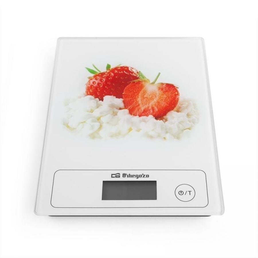Báscula de Cocina Electrónica Orbegozo PC 1018/ hasta 5kg/ Blanca