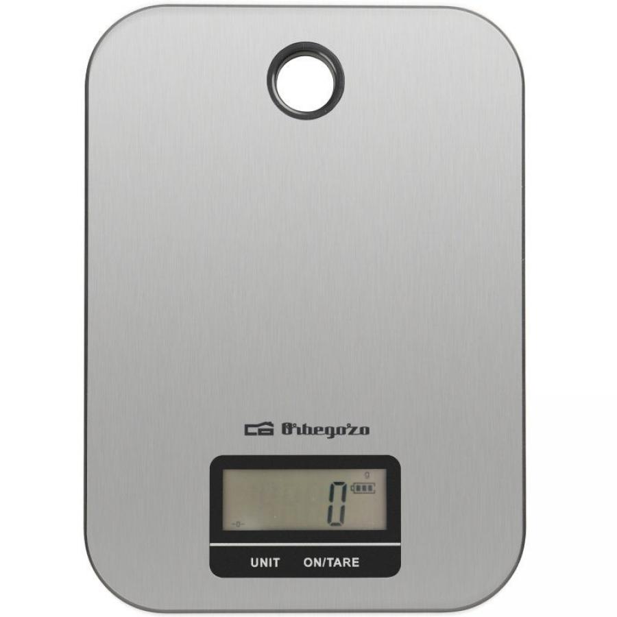 Báscula de Cocina Electrónica Orbegozo PC 1019/ hasta 5kg/ Plata