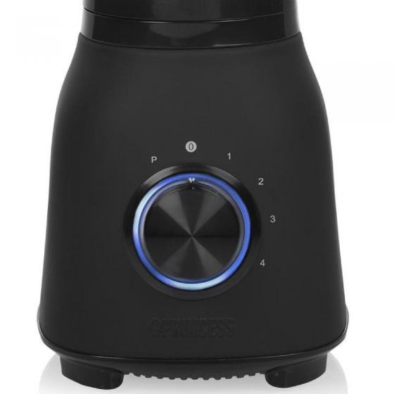 Batidora de vaso Princess Black Steel 212092/ 1000W/ 4 Velocidades/ Capacidad 1.5L