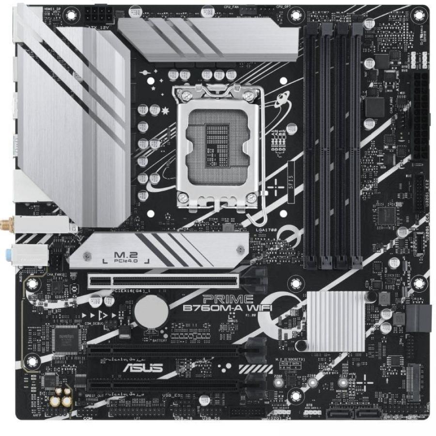 Placa Base Asus Prime B760M-A WIFI Socket 1700/ DDR5/ PCIe 4.0/ Micro ATX